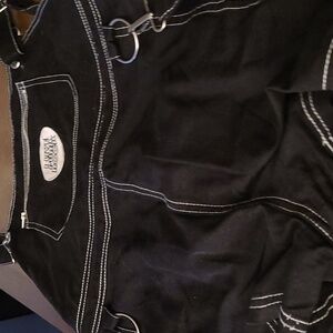 Hot topic black suspender shortalls size 3 new without tags